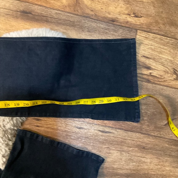 White House Black Market Jeans Size 16 Skinny Flare Dark Wash Split Hem Womens - Picture 5 of 9